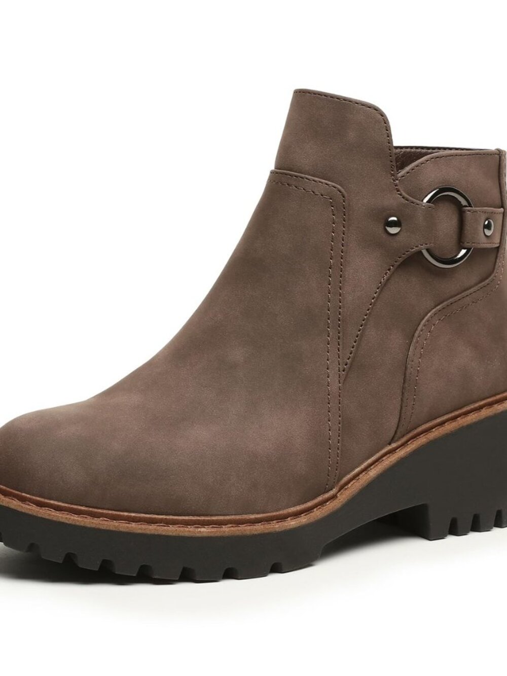 Womens Ankle Boots Chunky Low Heel Short Booties Dress Fall Boots